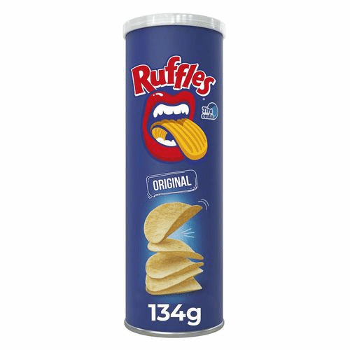 Salgadinho A Base De Batata Original, Cheddar Ou Sour Cream Ruffles Tira Onda Elma Chips Tubo 134g